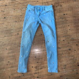 Gap kids flower child embroidered 8 super skinny jeans